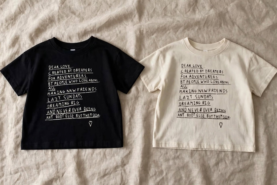 Boxy Letter T-Shirt - Summer Baby Letter T-Shirt 2-8 years | Varenne Kids Club