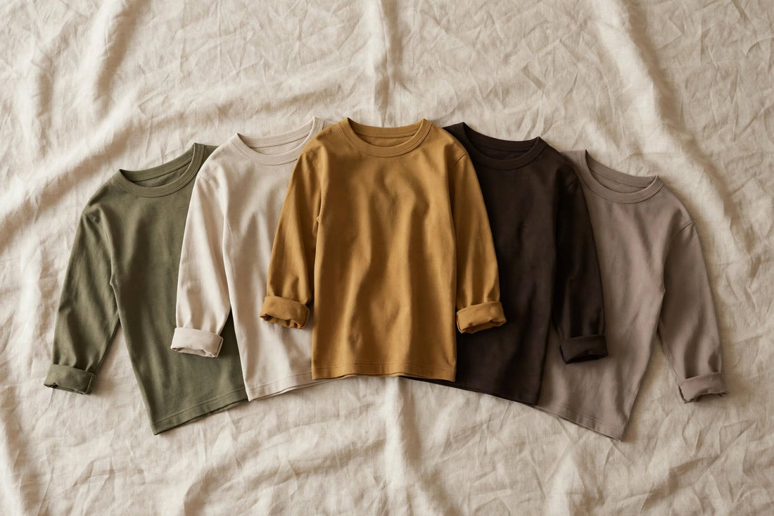 Solid Neutral T-Shirt - Soft Loose T-Shirt Baby 9M-6 Years | Varenne Kids Club