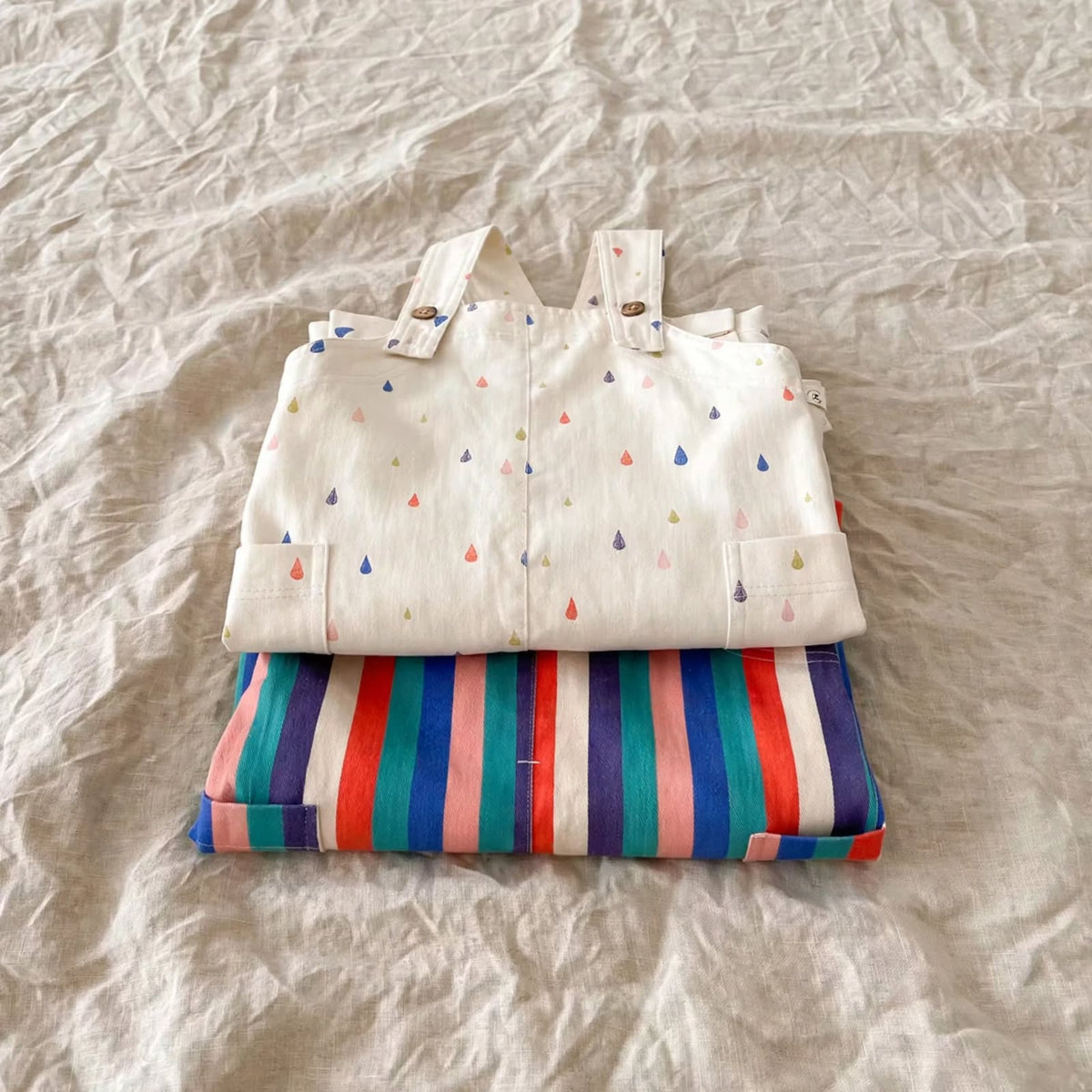 Salopette Courte Été - Salopette Bébé Pois / Rayures 9M-5 ans | Varenne Kids Club