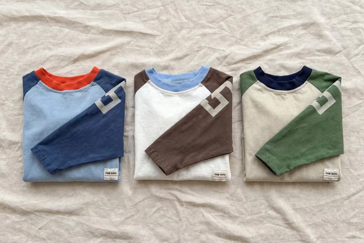 Long Sleeve Color Block - Raglan Base T-Shirt Autumn 9M-6 years | Varenne Kids Club
