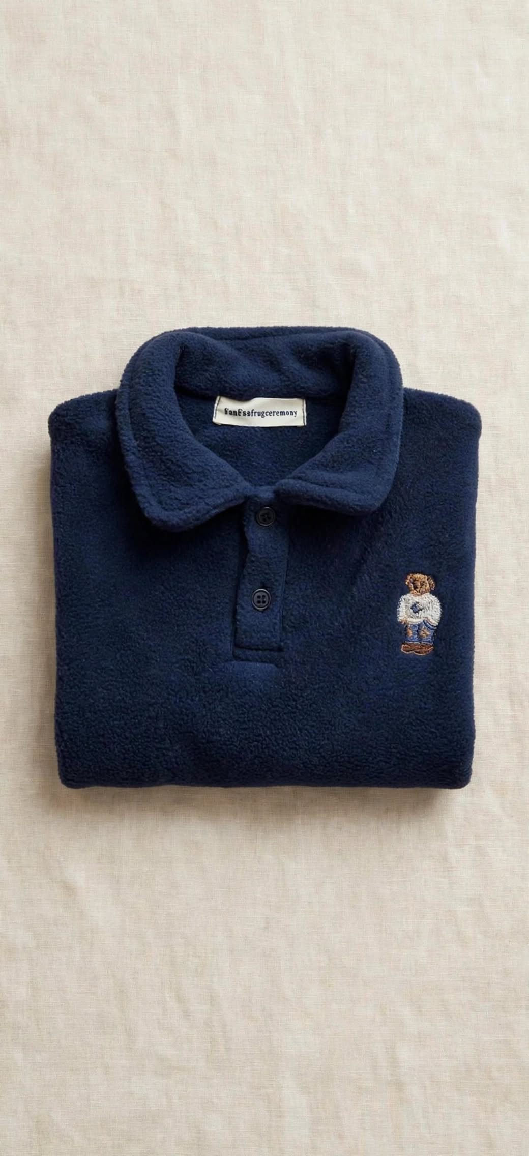 Polo Polaire Enfant Motif Ours - 4 Coloris