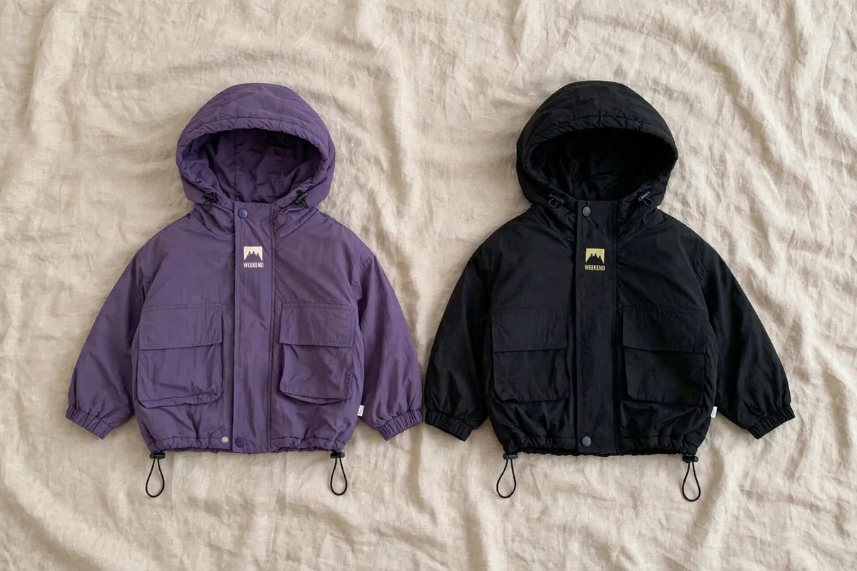 Veste Enfant à Capuche - Violet ou Noir