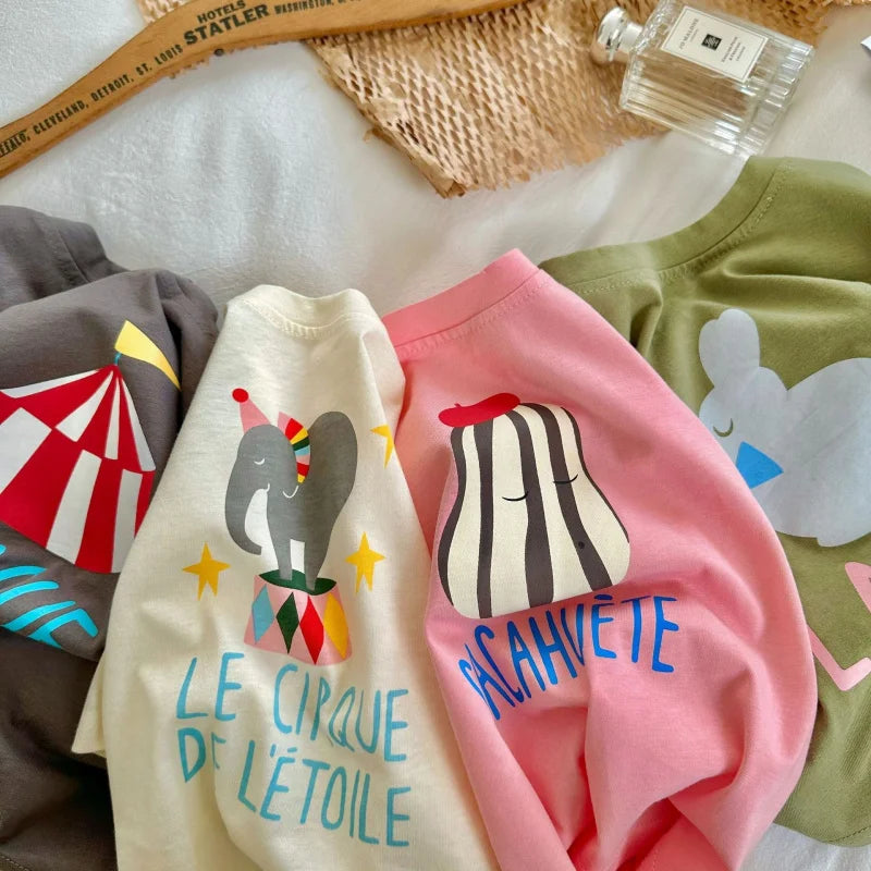 Circus T-Shirt - Star Circus Summer T-Shirt 2-8 years | Varenne Kids Club