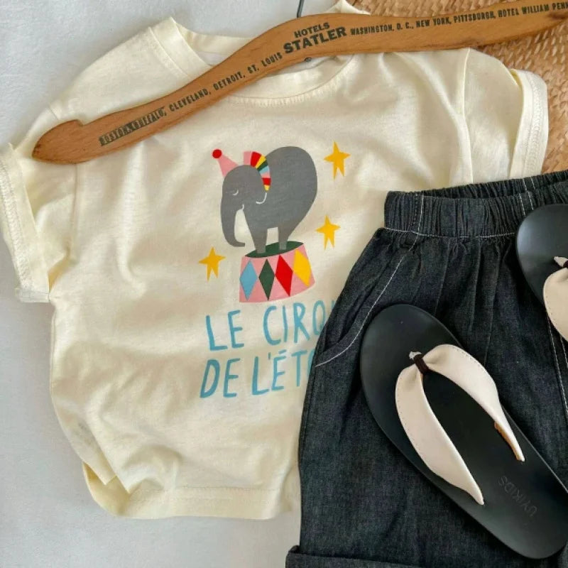 Circus T-Shirt - Star Circus Summer T-Shirt 2-8 years | Varenne Kids Club
