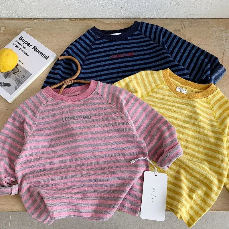 Pull Rayé Enfant - Coupe Boxy et Manches Raglan