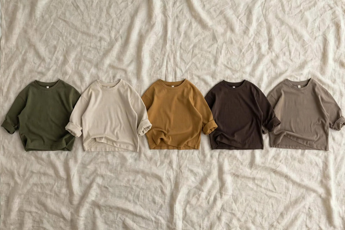 Solid Neutral T-Shirt - Soft Loose T-Shirt Baby 9M-6 Years | Varenne Kids Club