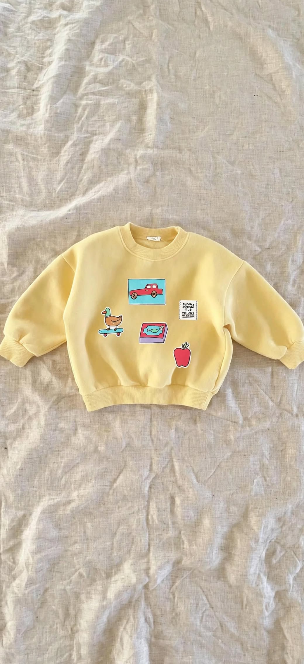 Cartoon Sweatshirt - Rainbow Bear Loose Sweatshirt Autumn 6M-6 years | Varenne Kids Club
