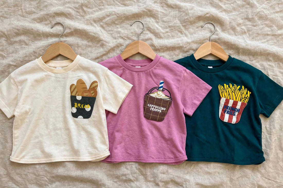 Fries T-Shirt - Kawaii Fries Pocket T-Shirt Summer 24M-6 years | Varenne Kids Club