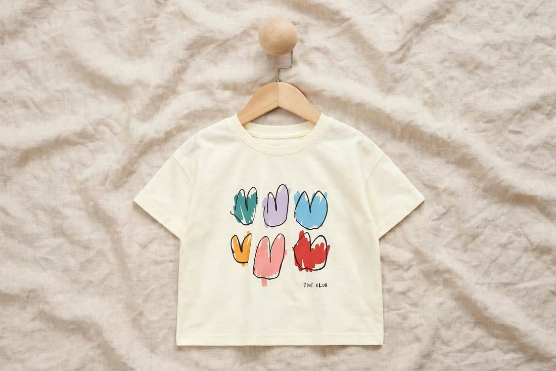 Colorful Tulip Baby T-Shirt - Off-White - Varenne Kids Club