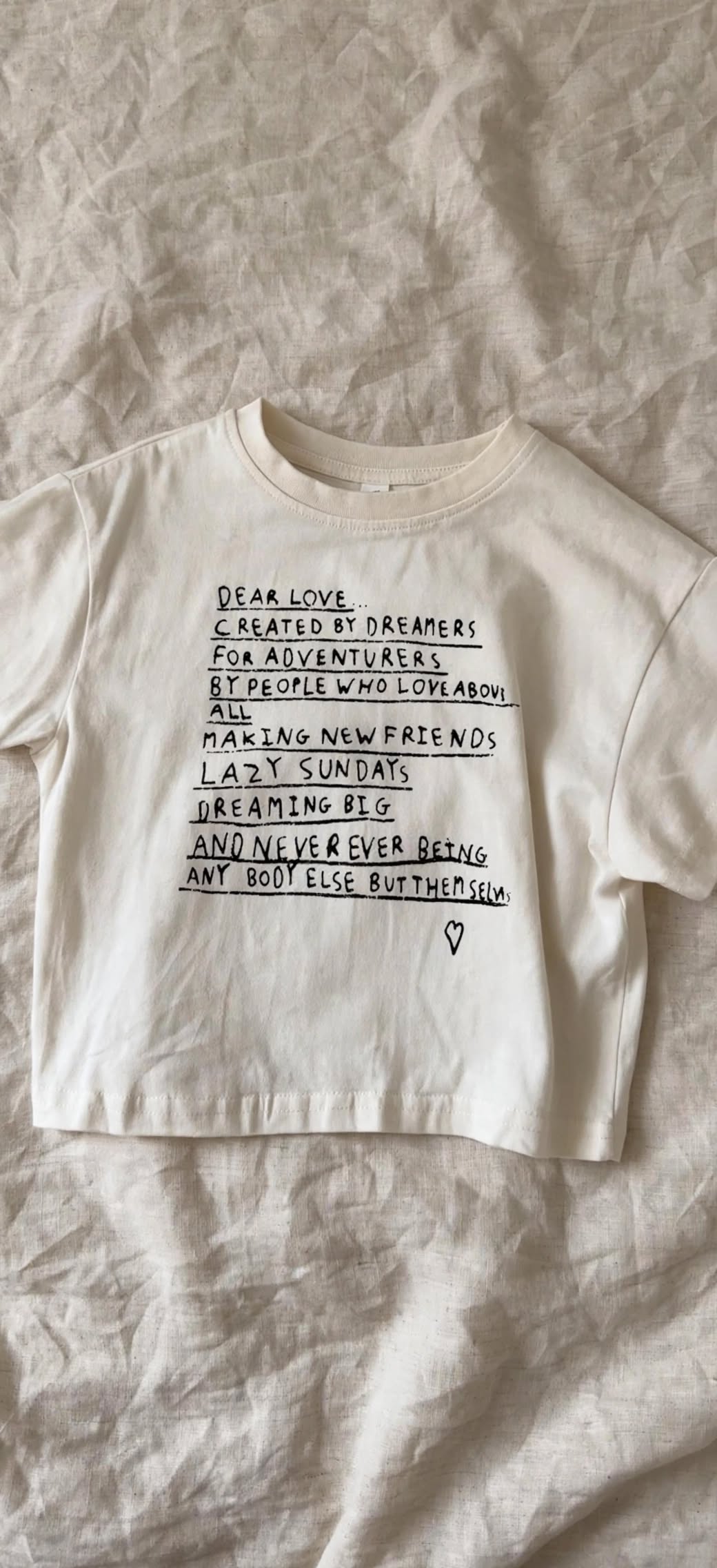 Boxy Letter T-Shirt - Summer Baby Letter T-Shirt 2-8 years | Varenne Kids Club