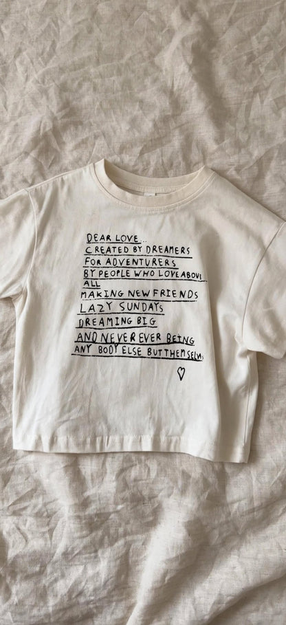 Boxy Letter T-Shirt - Summer Baby Letter T-Shirt 2-8 years | Varenne Kids Club