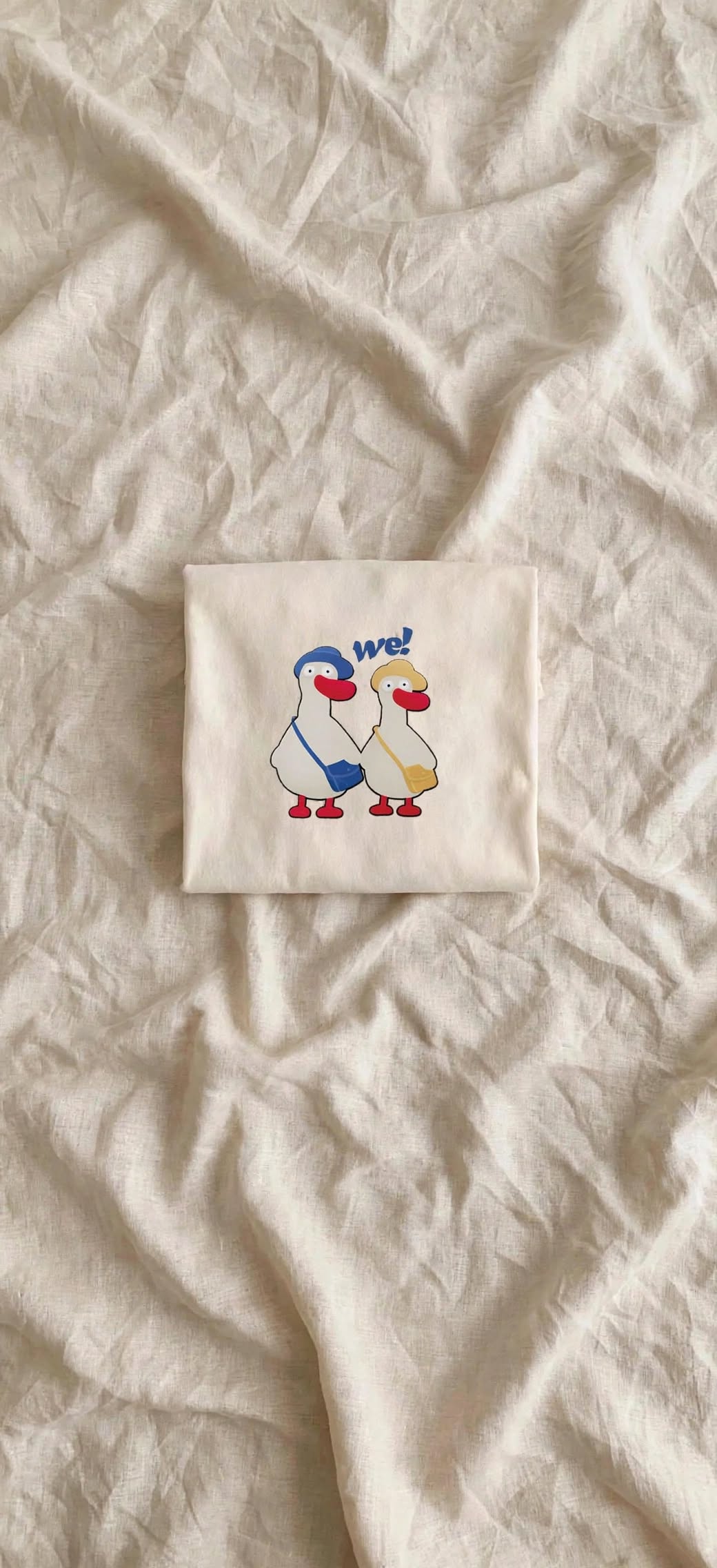Long-Sleeved Duck T-Shirt - Beige | Varenne Kids Club