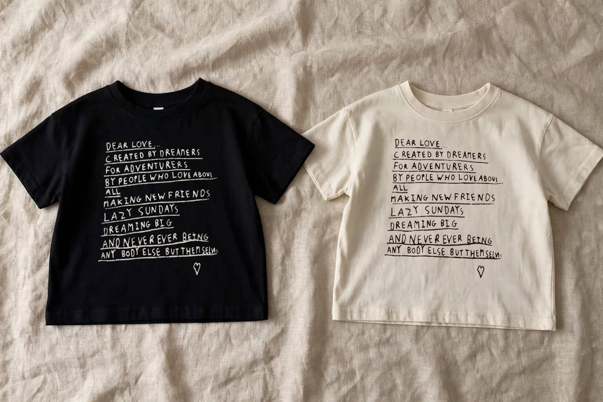Boxy Letter T-Shirt - Summer Baby Letter T-Shirt 2-8 years | Varenne Kids Club
