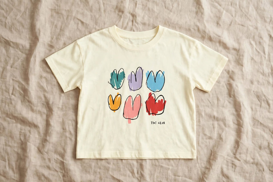 Colorful Tulip Baby T-Shirt - Off-White - Varenne Kids Club