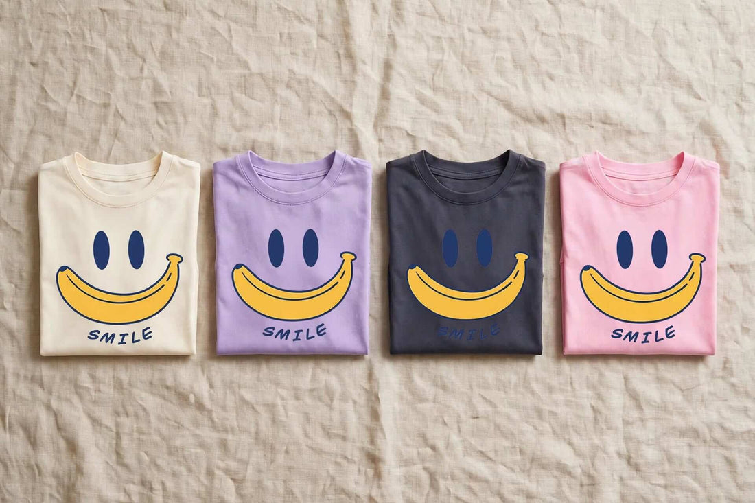 Banana Smile T-Shirt - Boxy Banana Smile Summer T-Shirt 3-12 years | Varenne Kids Club