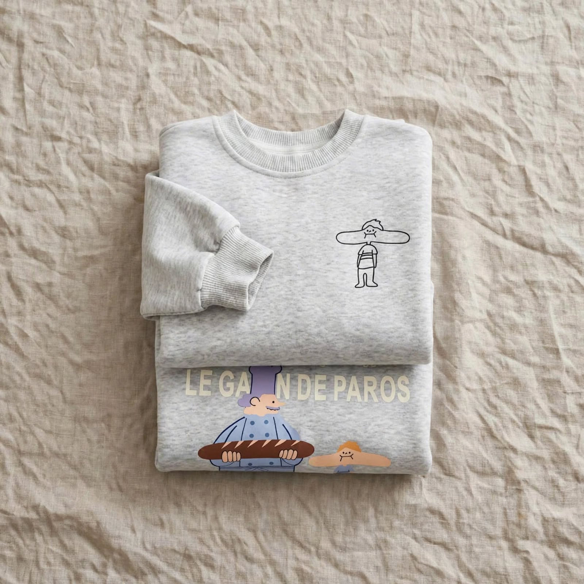 Le Gain de Paros Sweatshirt - Purple/Grey Cartoon Sweatshirt 2-7 years | Varenne Kids Club