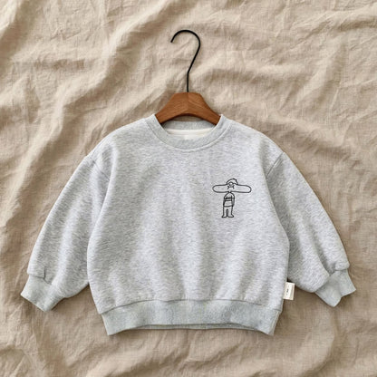 Le Gain de Paros Sweatshirt - Purple/Grey Cartoon Sweatshirt 2-7 years | Varenne Kids Club