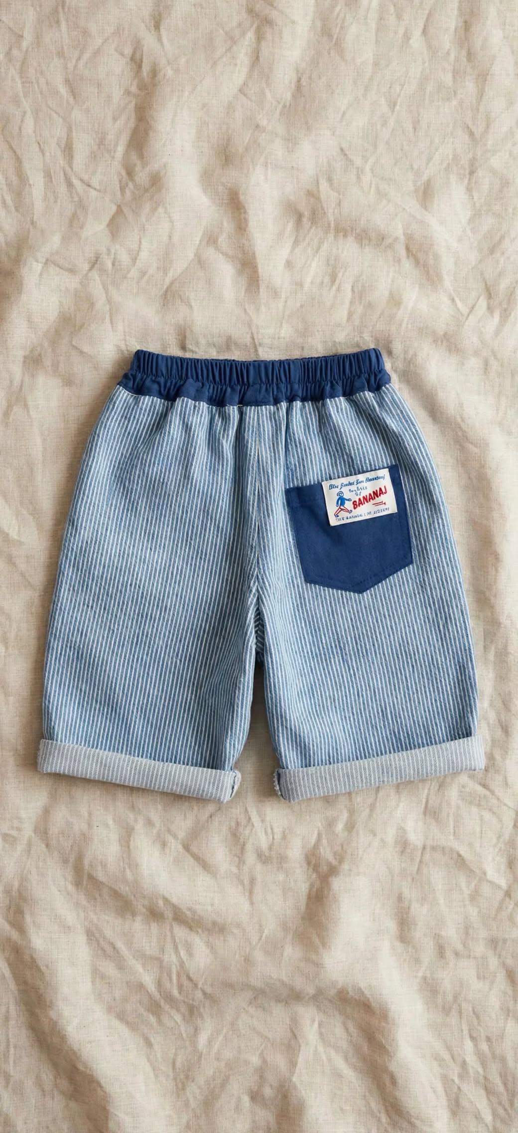 Striped Patch Trousers - Wide Leg Cartoon Trousers Baby 1-5 years | Varenne Kids Club