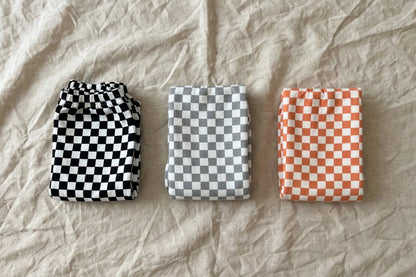 Pantalon Bébé Damier - Coupe Ample et Chevilles Élastiquées