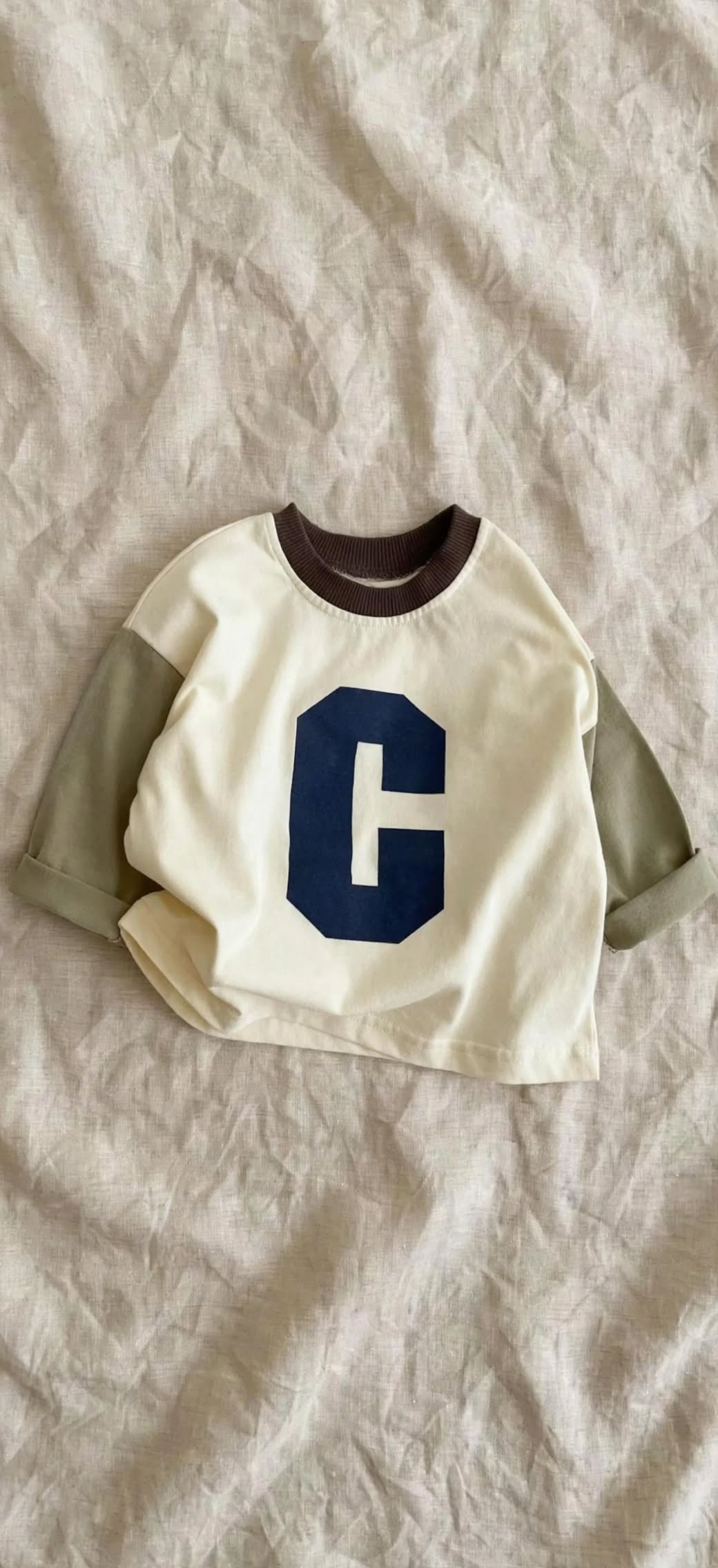 Letter C T-shirt - Baby Patchwork Sweater 1-6 years | Varenne Kids Club