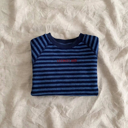 Pull Rayé Enfant - Coupe Boxy et Manches Raglan