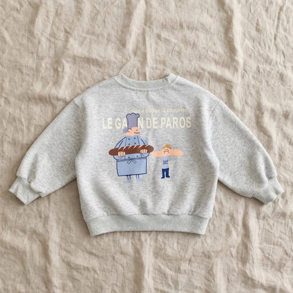 Le Gain de Paros Sweatshirt - Purple/Grey Cartoon Sweatshirt 2-7 years | Varenne Kids Club