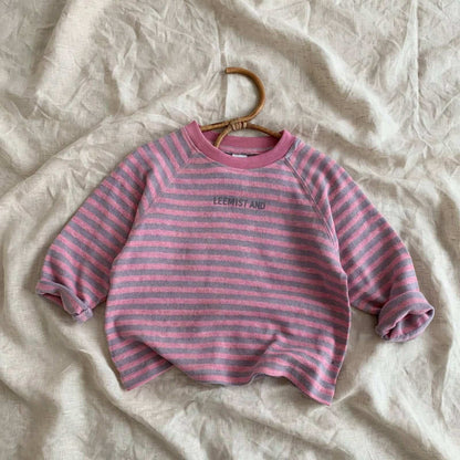 Pull Rayé Enfant - Coupe Boxy et Manches Raglan