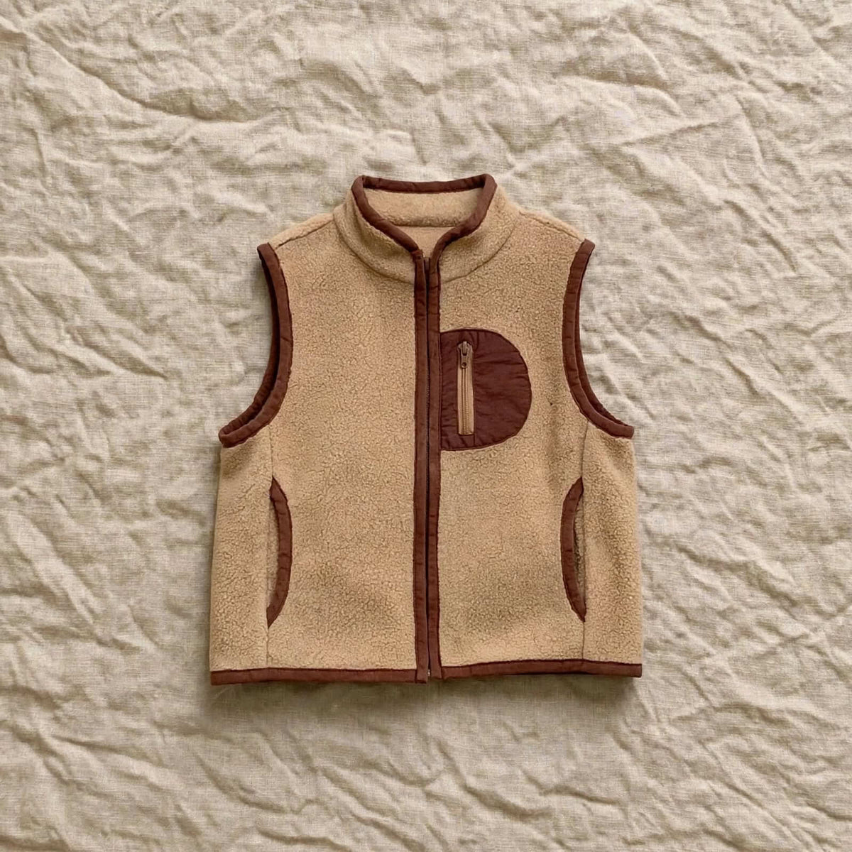 Gilet Polaire Sans Manches Enfant - Color Block - 2 à 7 ans