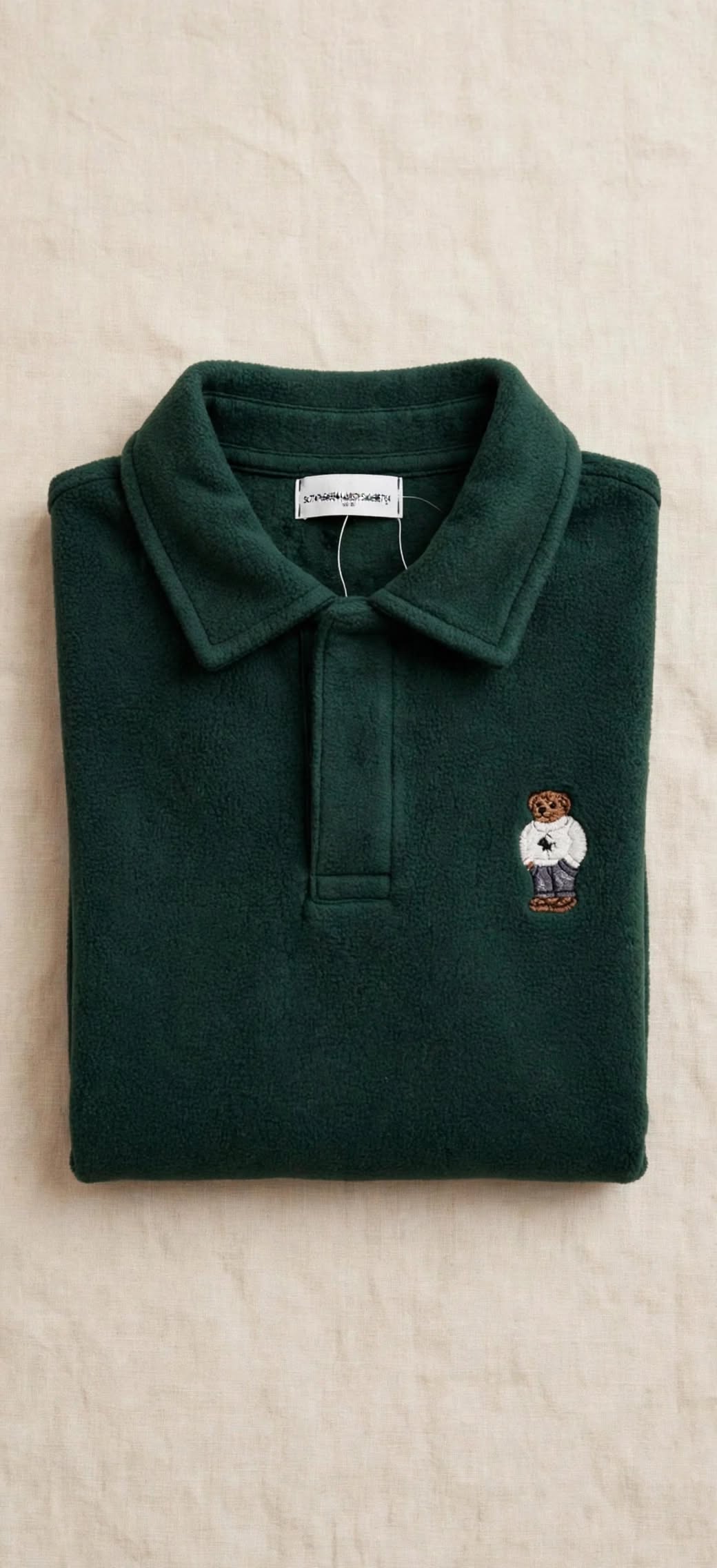 Polo Polaire Enfant Motif Ours - 4 Coloris