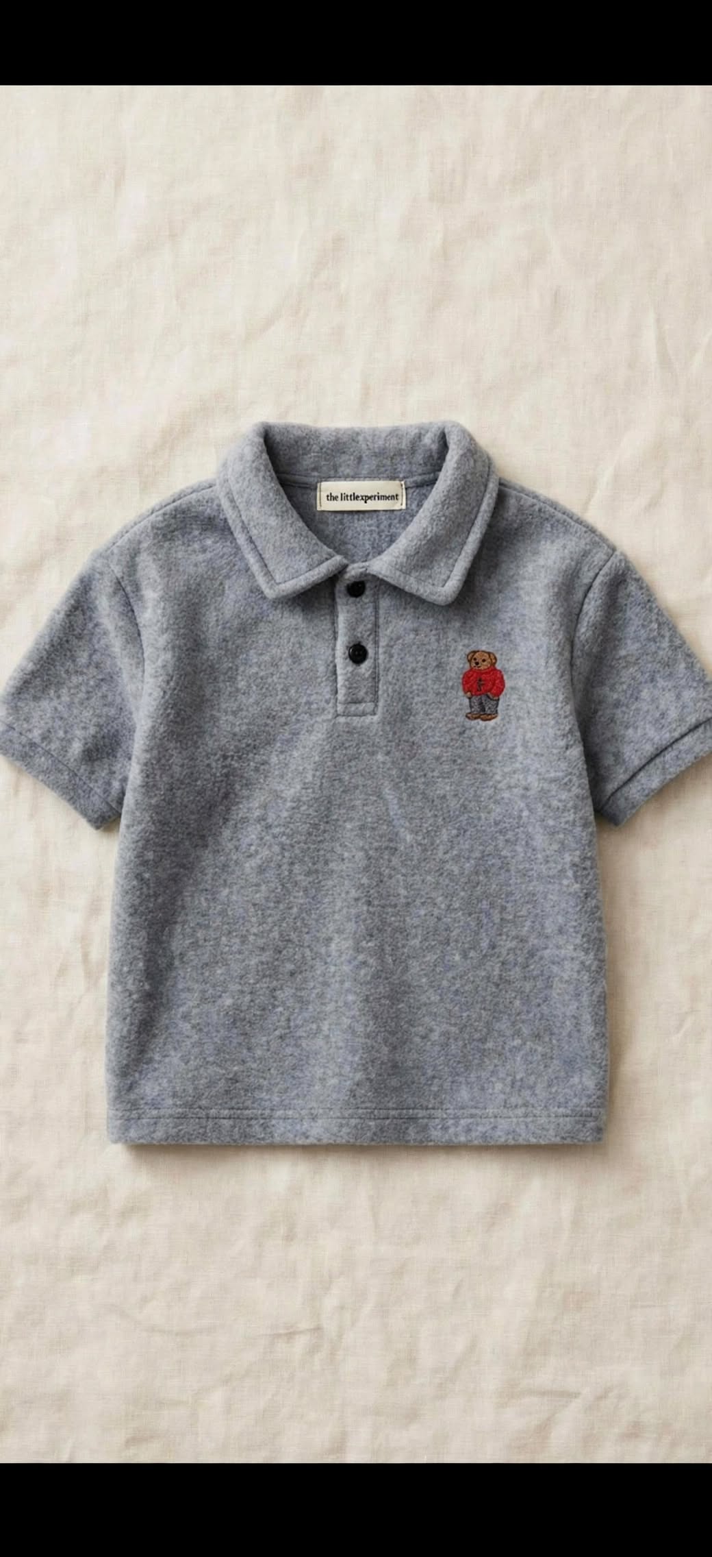Polo Polaire Enfant Motif Ours - 4 Coloris