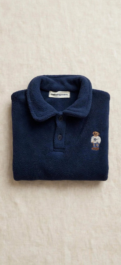 Polo Polaire Enfant Motif Ours - 4 Coloris