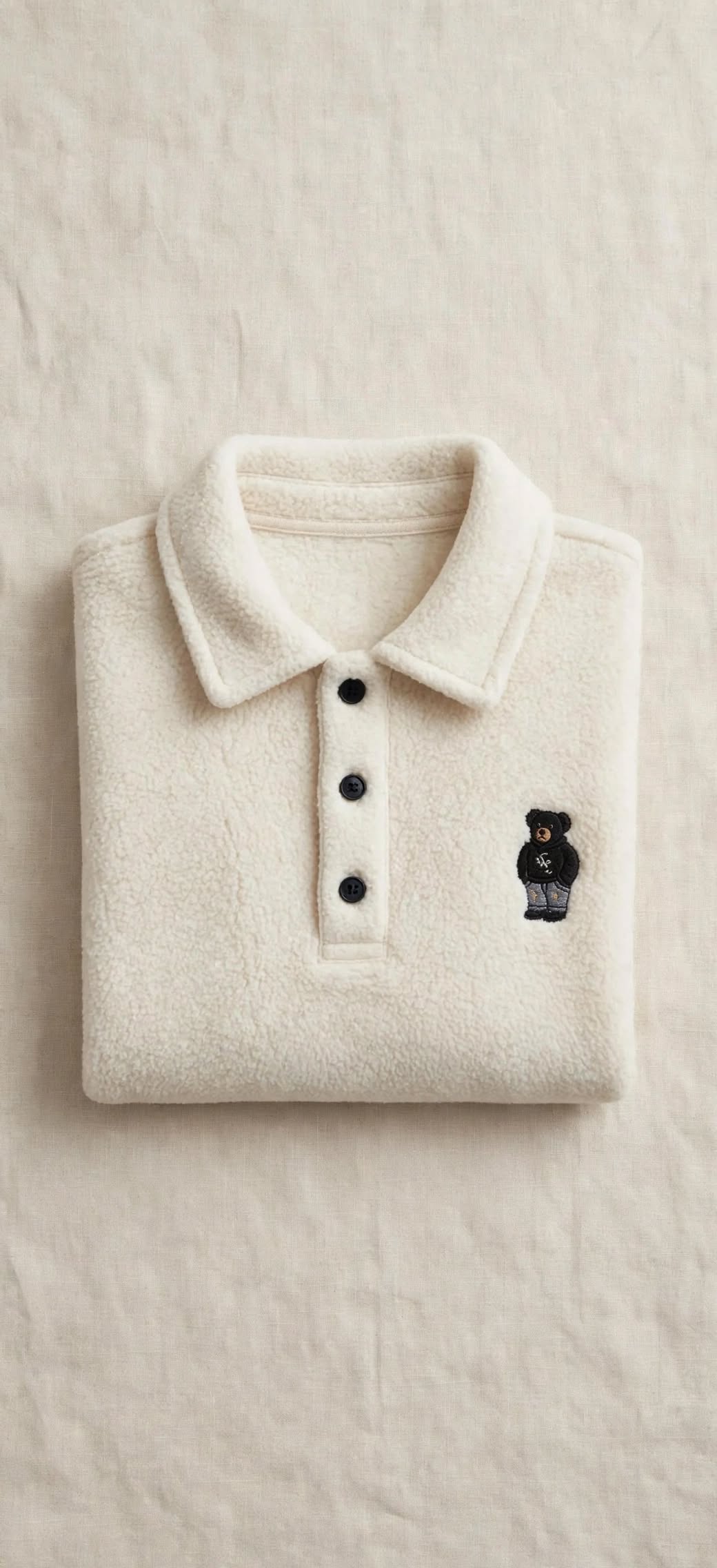 Polo Polaire Enfant Motif Ours - 4 Coloris