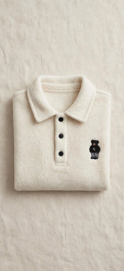 Polo Polaire Enfant Motif Ours - 4 Coloris