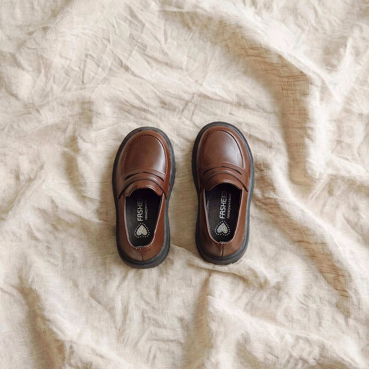 Mocassins Enfant Style British - Noir ou Marron