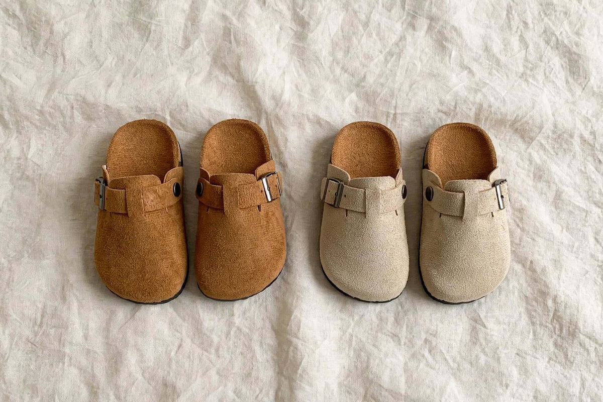 Sabots Enfant à Boucle - Beige ou Marron