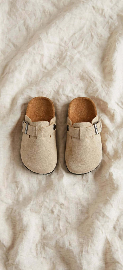 Sabots Enfant à Boucle - Beige ou Marron