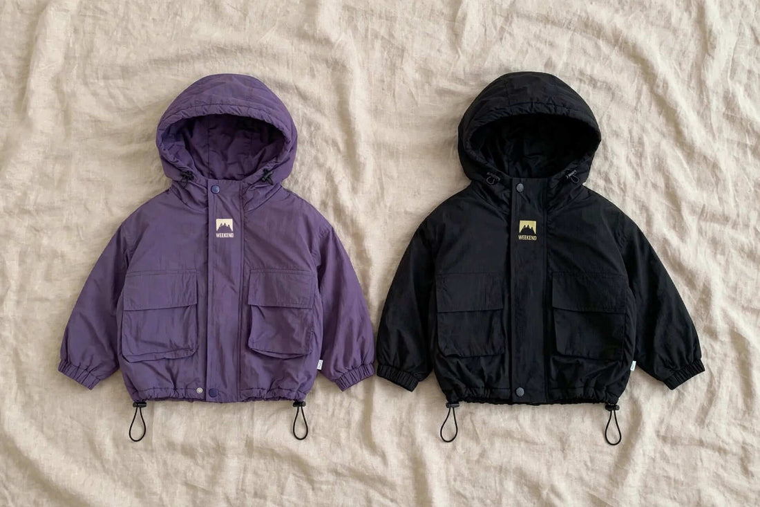 Veste Enfant à Capuche - Violet ou Noir