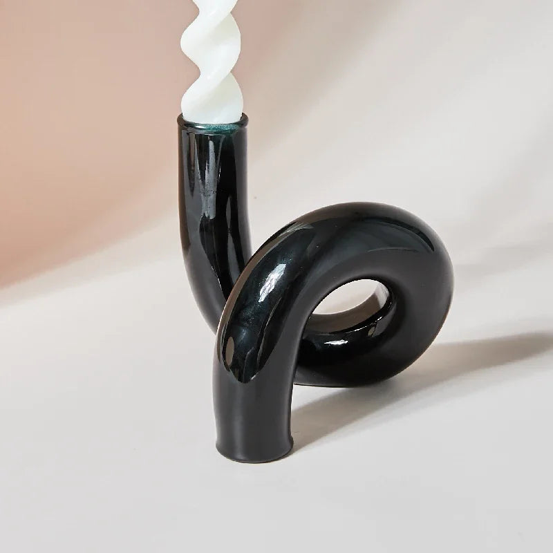 Vase de flexion pour fleurs Ornements en verre