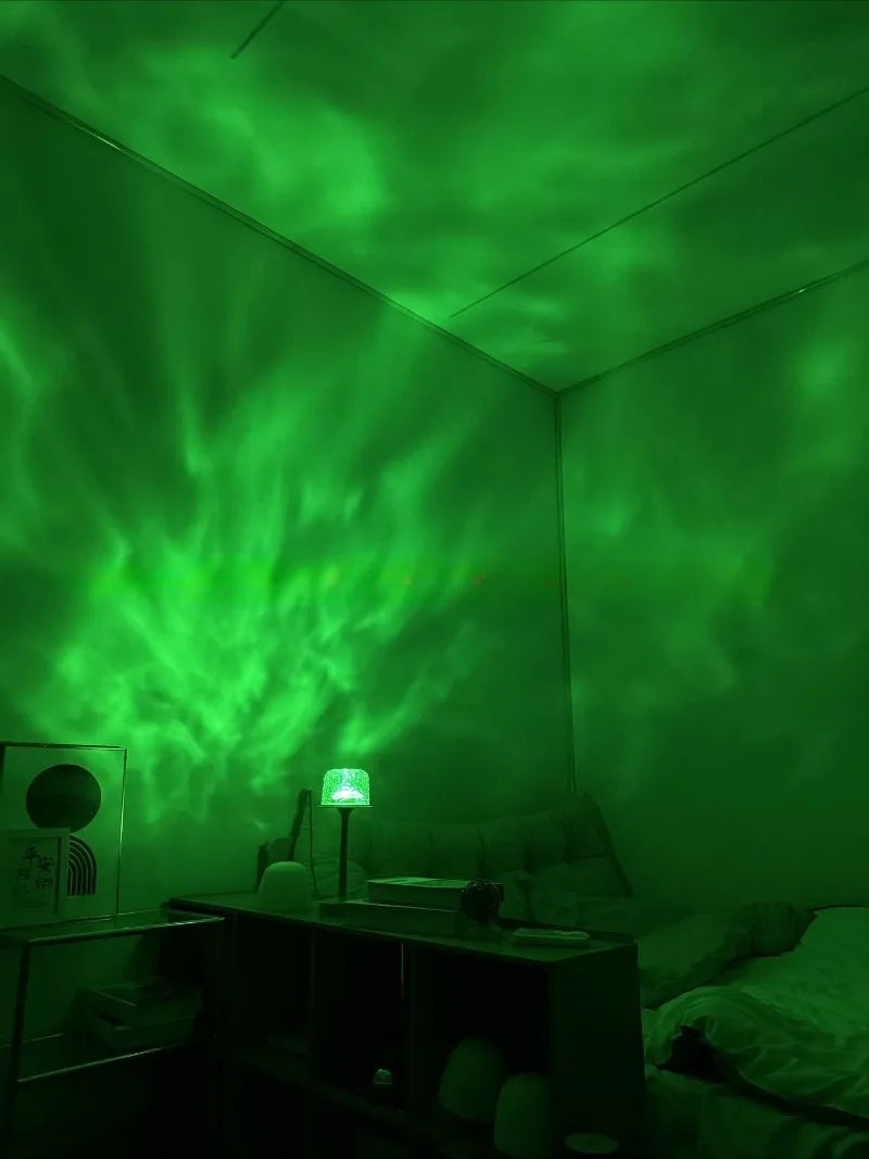 « Lampe de table premium, projection effet vague, escales d’ondulations relaxante. »