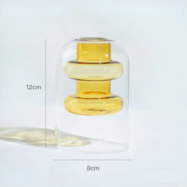 Verre créatif à double paroi transparent