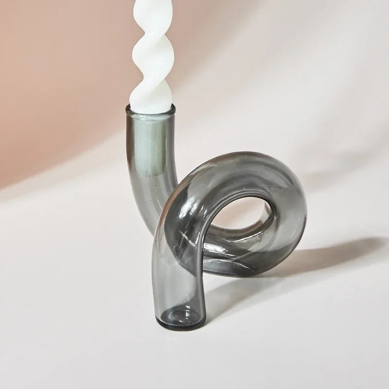 Vase de flexion pour fleurs Ornements en verre
