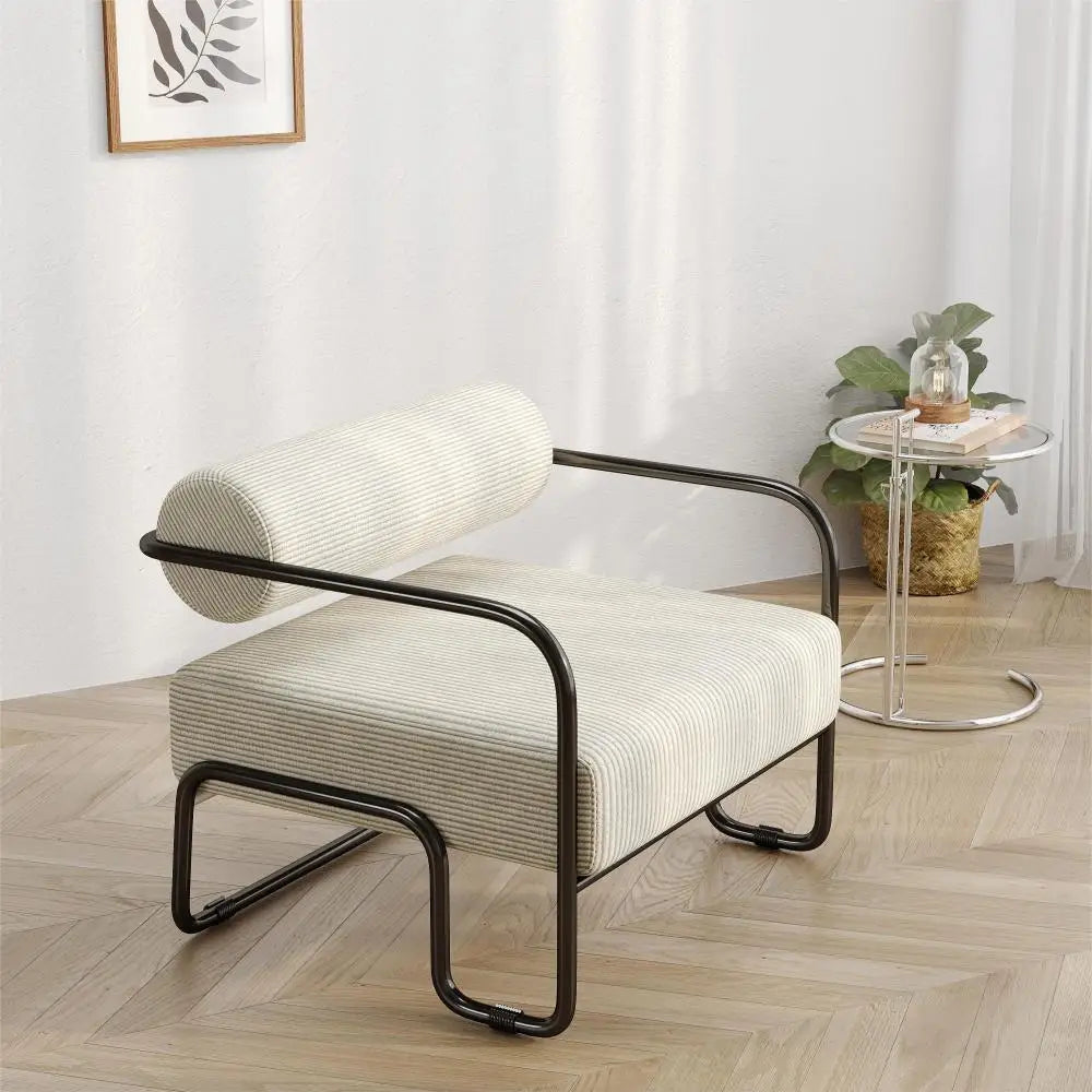 Chaise d'appoint en velours côtelé
