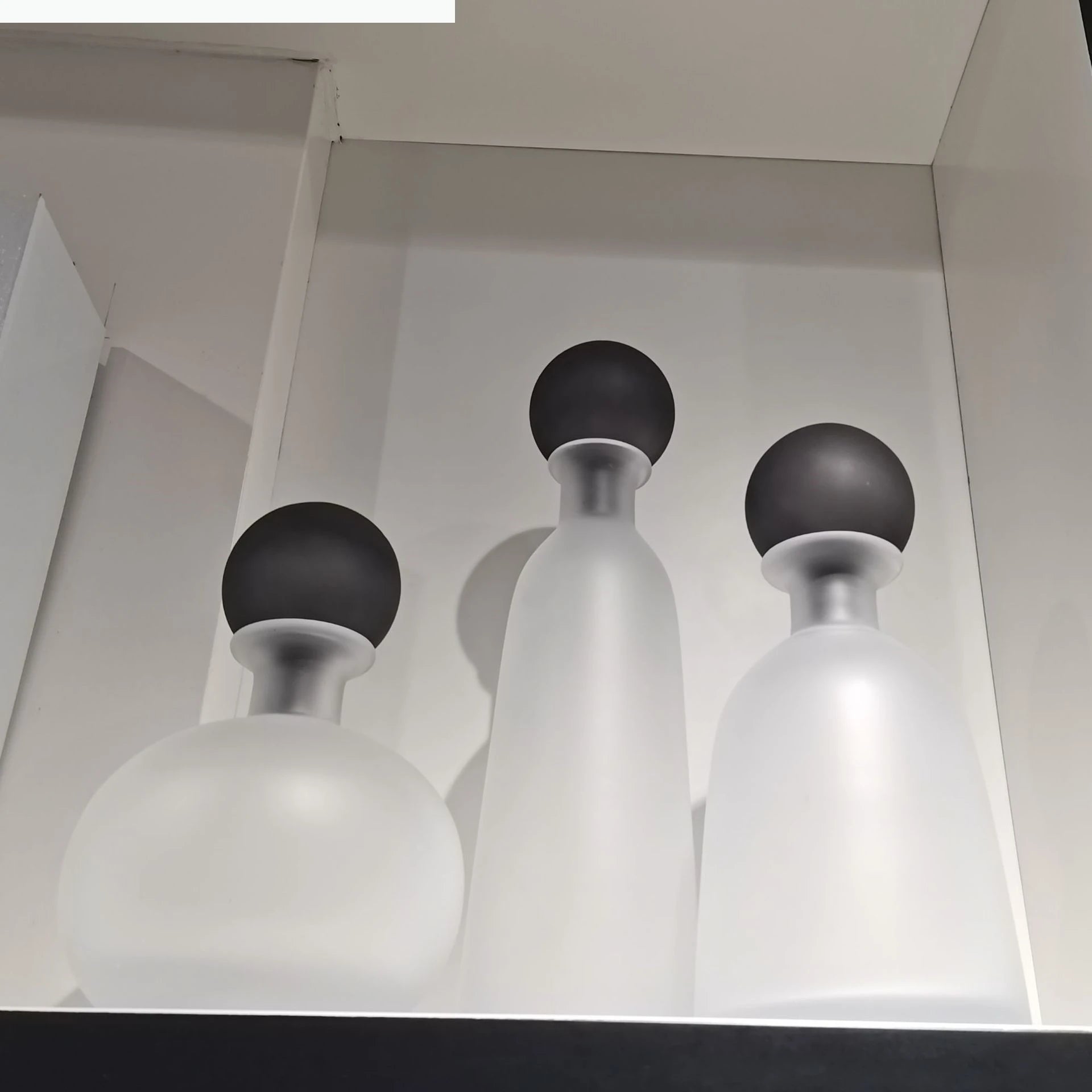 Vase en verre dépoli transparent