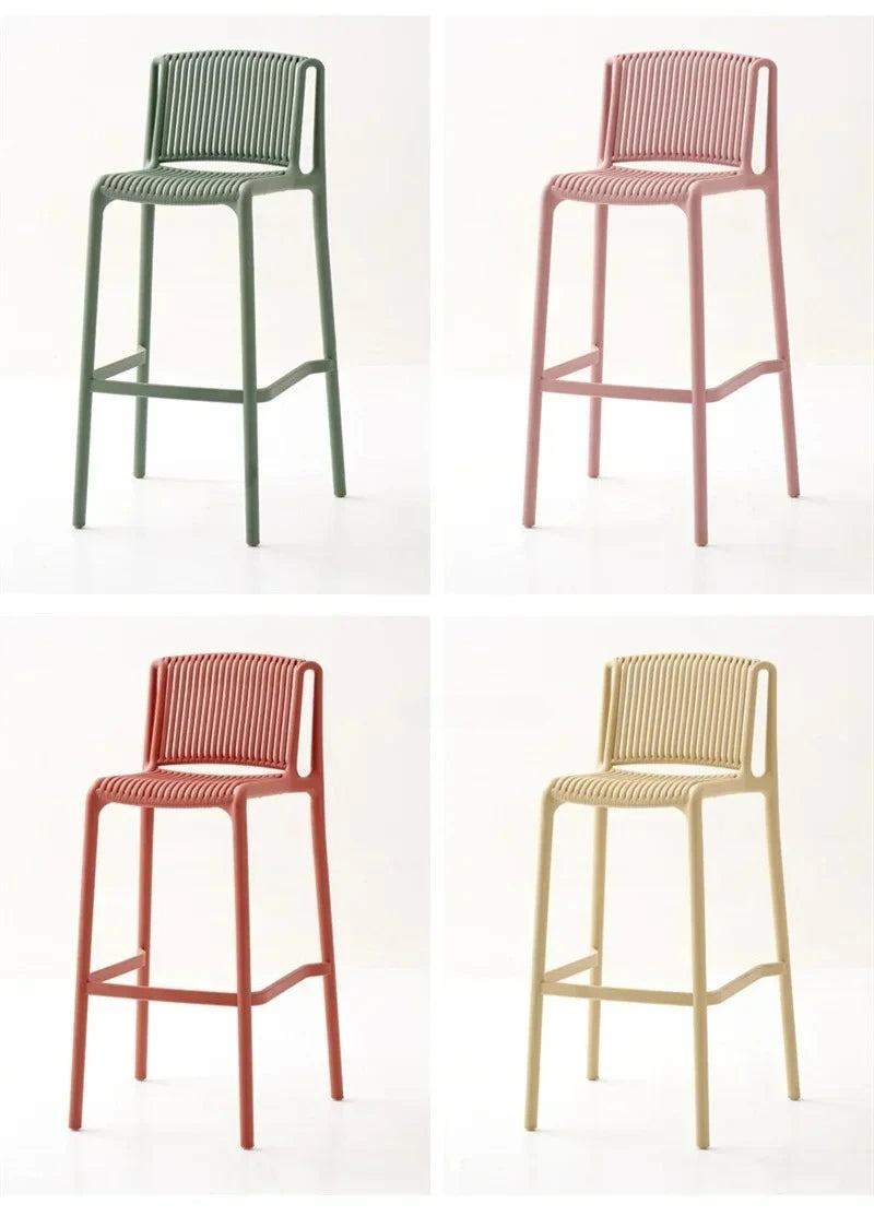 Chaises de bar en plastique simple moderne