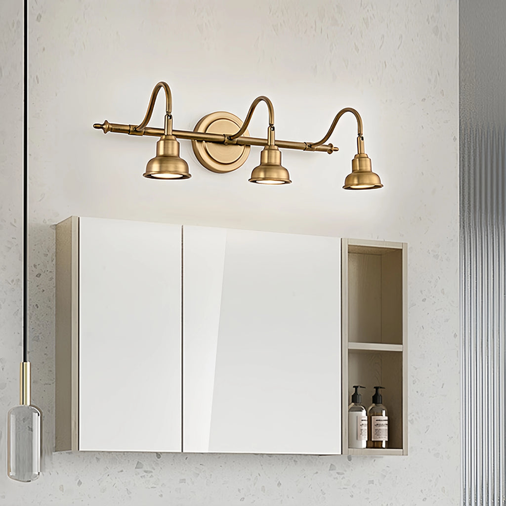 Tête Lampe murale en cuivre