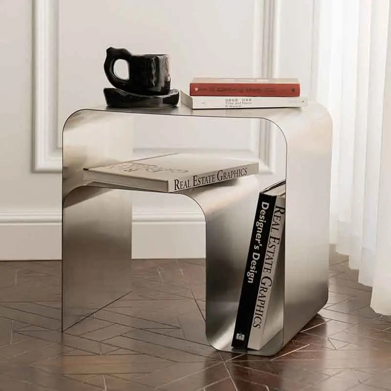 Table à thé en acier inoxydable