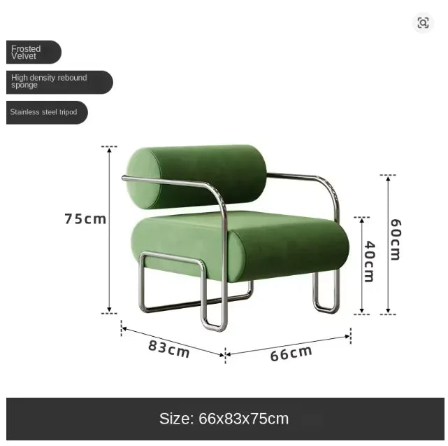 Chaise en acier inoxydable