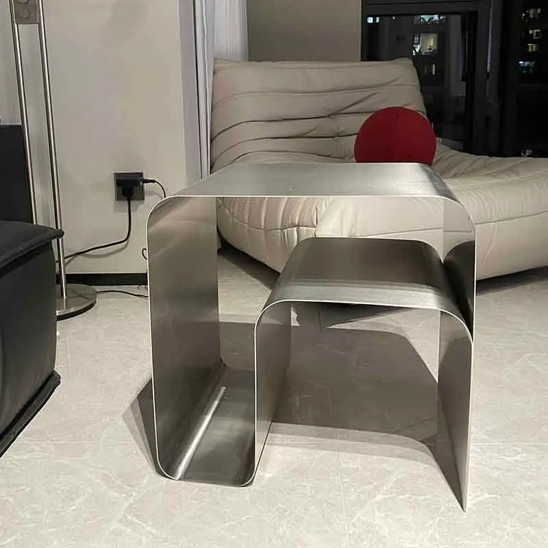 Table à thé en acier inoxydable