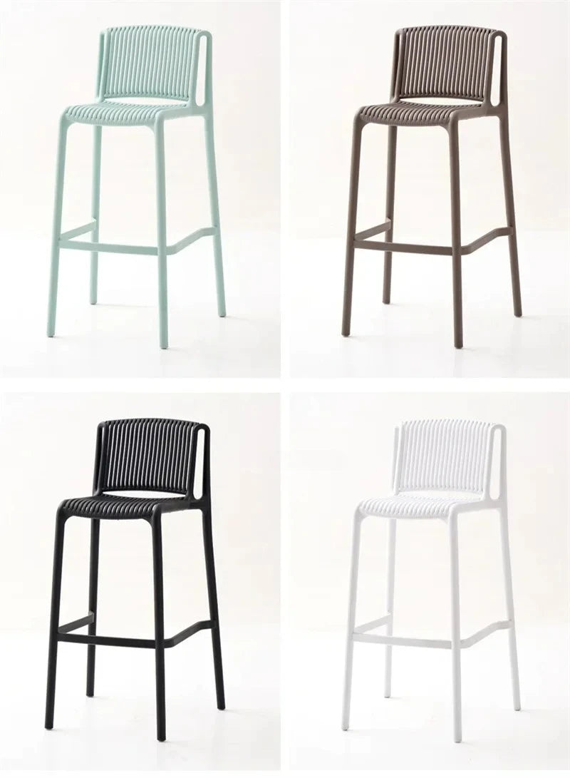Chaises de bar en plastique simple moderne