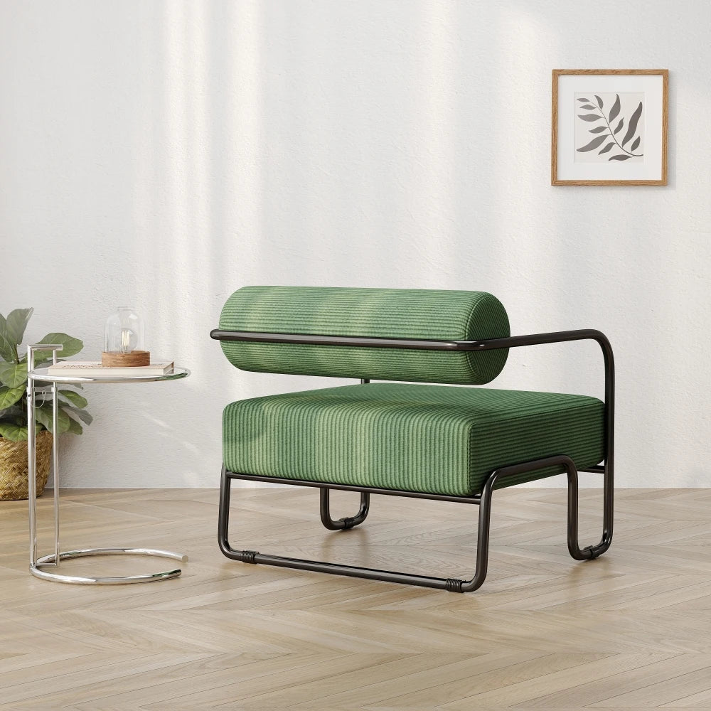 Chaise d'appoint en velours côtelé